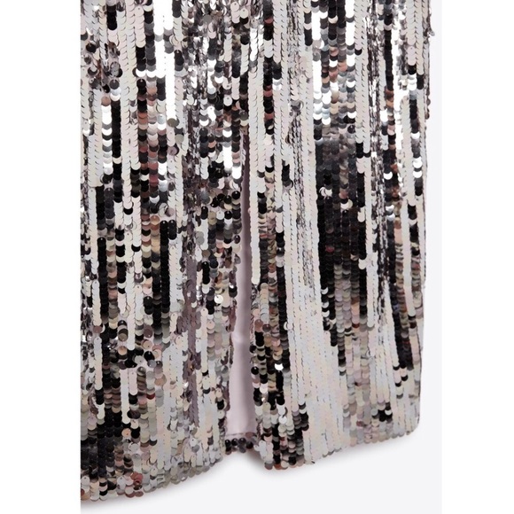 Silver Sequin Evening Dress - Picture 4 of 6